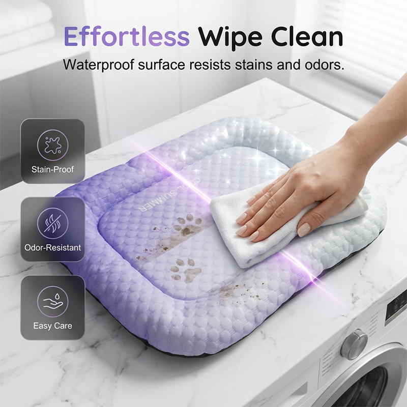 🎁Last Day Promotion 60% OFF🔥Pet Cooling Mat for Dogs & Cats 🐾 Naturally Cool Ice-Silk Pad • Breathable, Washable & Soft 🌿 For Floors, Sofas & Car Travel • Multiple Sizes • Gradient Colours ☀️🐶🐱