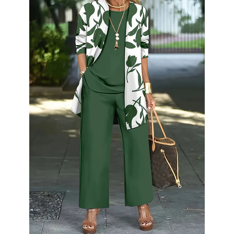 🌸 Effortless Style In One Beautiful Women's Casual Comfortable 3-Piece Outfit Set✨