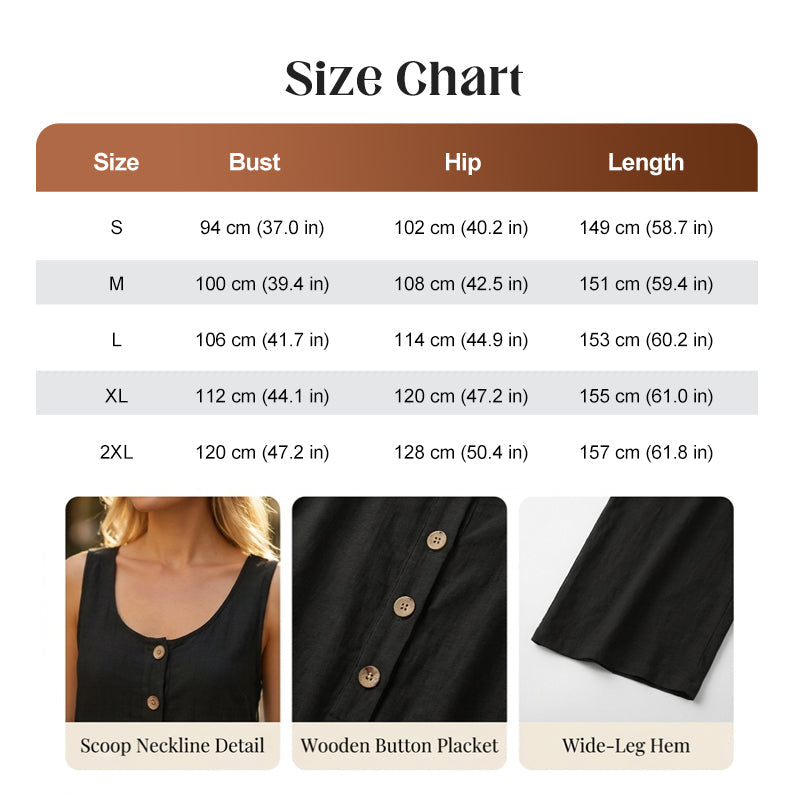 🌿Women's Sleeveless Wide-Leg Jumpsuit with Pockets– Chic, Comfy & Effortless