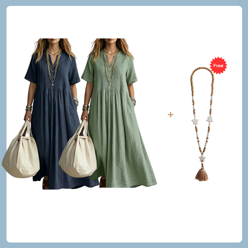 🔥 Today Only – Up To 50% OFF 👗 Women's Loose Casual V-Neck Dress✨