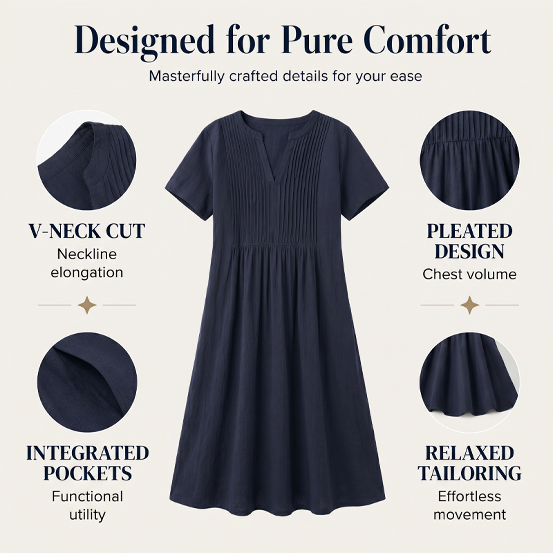 🔥 Today Only – Up To 50% OFF 👗 Women's Loose Casual V-Neck Dress✨