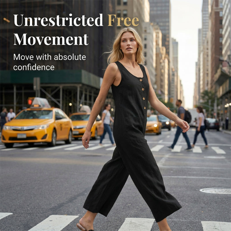 🌿Women's Sleeveless Wide-Leg Jumpsuit with Pockets– Chic, Comfy & Effortless