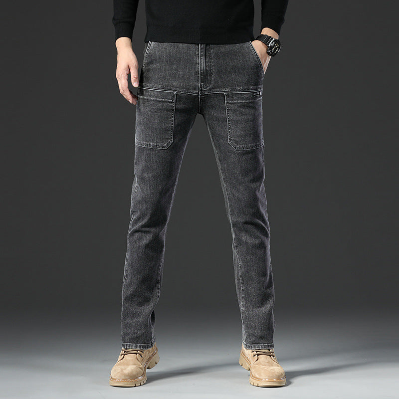 🔥 Men’s Slim Fit Jeans with 6 Functional Pockets – Style Meets Utility!