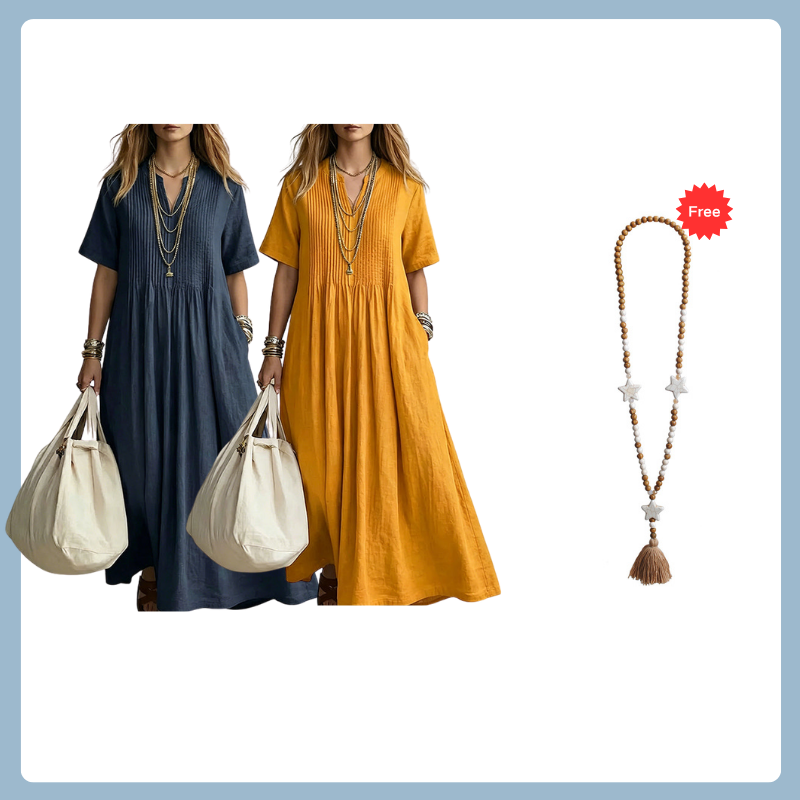 🔥 Today Only – Up To 50% OFF 👗 Women's Loose Casual V-Neck Dress✨