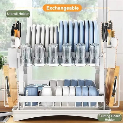 🔥50％ OFF🔥Premium 2-Tier Dish Rack🍽️✨ Elevate Your Kitchen Style✨