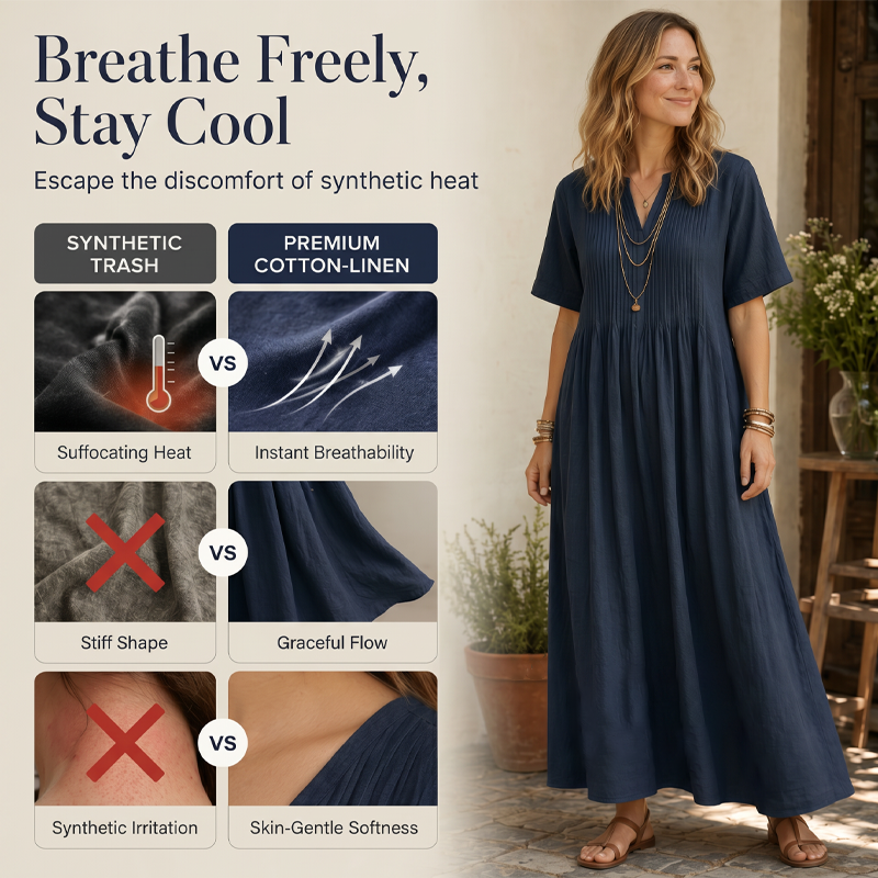 🔥 Today Only – Up To 50% OFF 👗 Women's Loose Casual V-Neck Dress✨