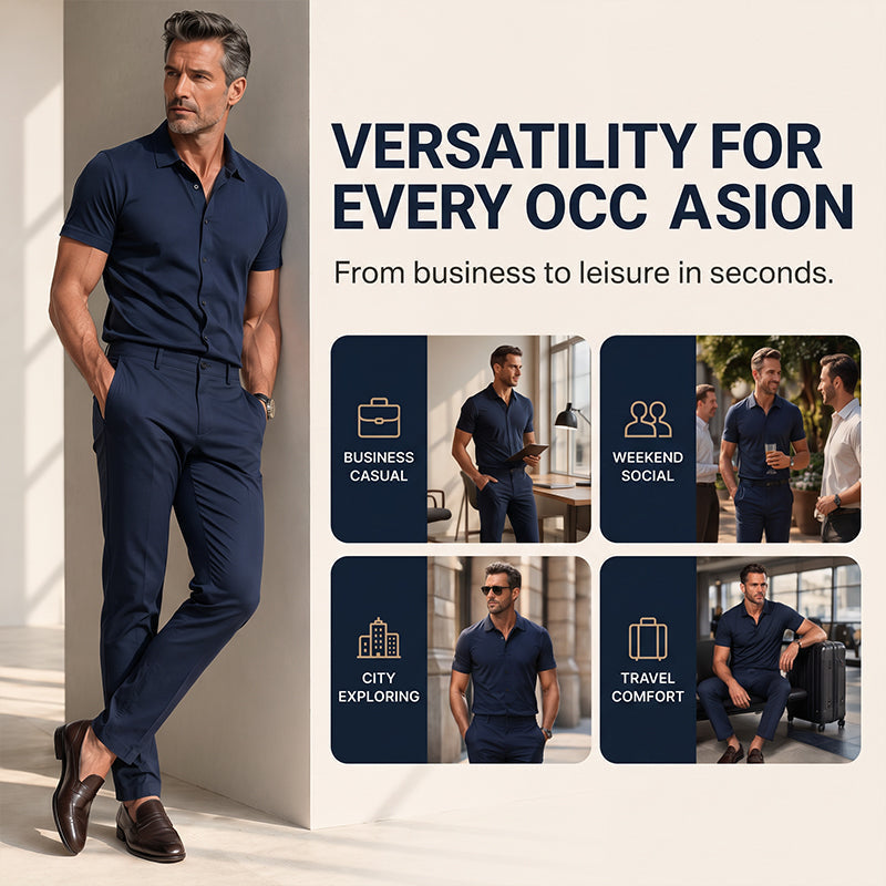 ⏰ 50% OFF – 2026 New Arrival 👔✨ Men's Lightweight 2-Piece Casual Suit – Effortless Style in Seconds! | Breathable Fabric, All-Day Comfort ☀️🌿