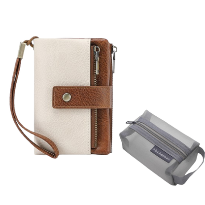Women's Retro Style RFID Blocking Tri-fold Wallet