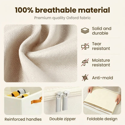 👟 Fabric Shoe Organizer Storage Box – Foldable Design, Large Capacity, Dustproof & Breathable, Space-Saving for Closet & Bedroom 🧺