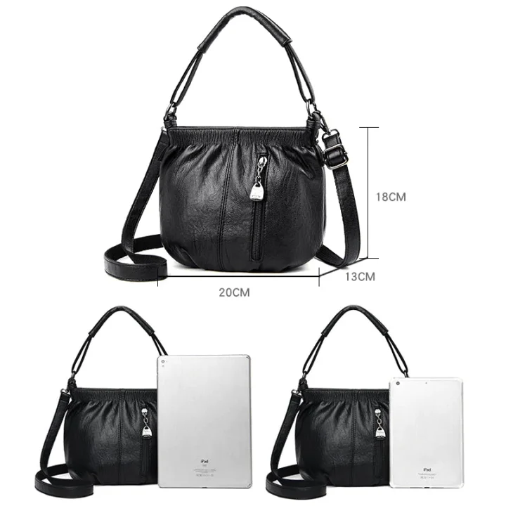 🔥🎁New arrival 50% OFF💥🔥Casual Pleated Bucket Soft Leather Handbag Shoulder Bag