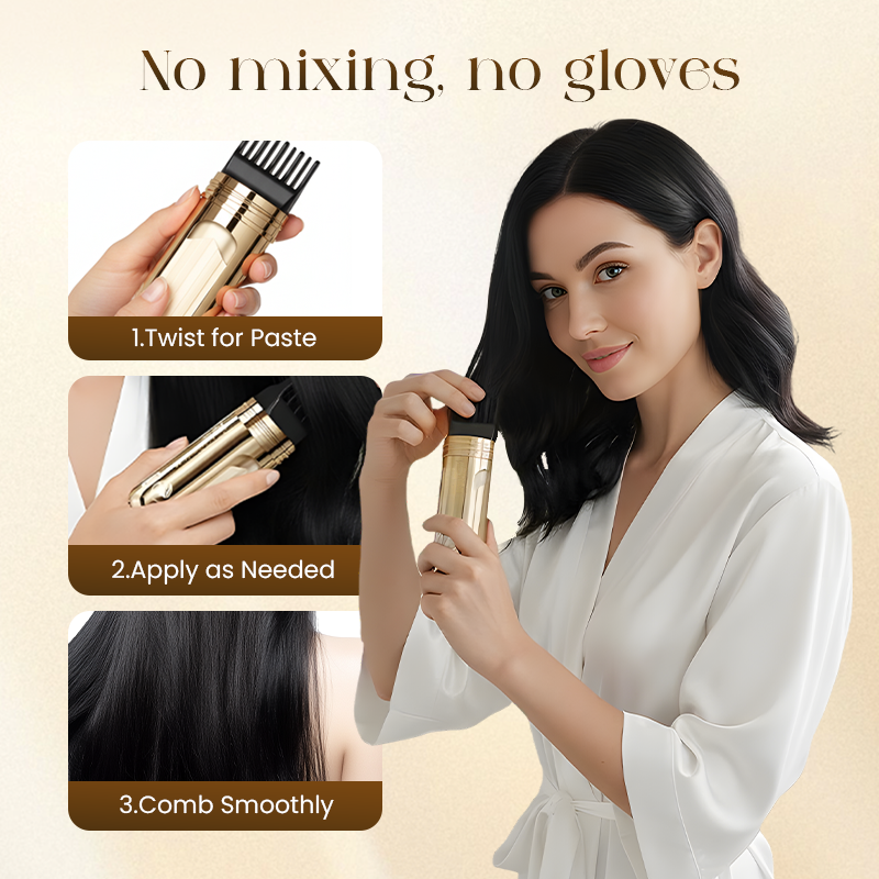 ✨ 2-in-1 Hair Dye Comb for Gray Hair |  Instant Root Touch-Up & Full Coverage 🎄🌟