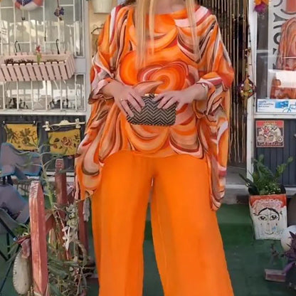 🌸👗Women's Summer Colorful Cool Chiffon 2 Piece Set