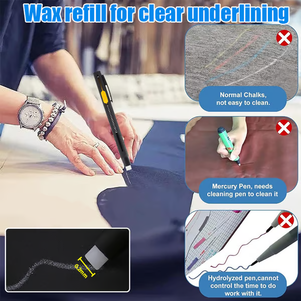 🔥 Heat Erasable Fabric Marker for Sewing, Embroidery, Quilting
