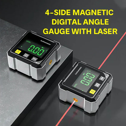 📢🔧 HOT SALE 49% OFF 🔥4-Side Magnetic Digital Angle Gauge with Laser