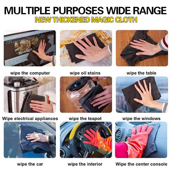 🌟Kitchen Essentials 🏠️🧼 One-Wipe Shine Magic Cleaning Cloth – No Fingerprints, No Water Marks!