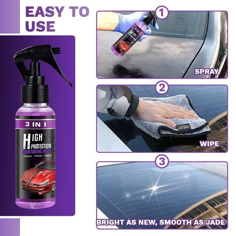 🔥Last Day 50% OFF🔥3 in 1 High Protection Quick Car Coating Spray