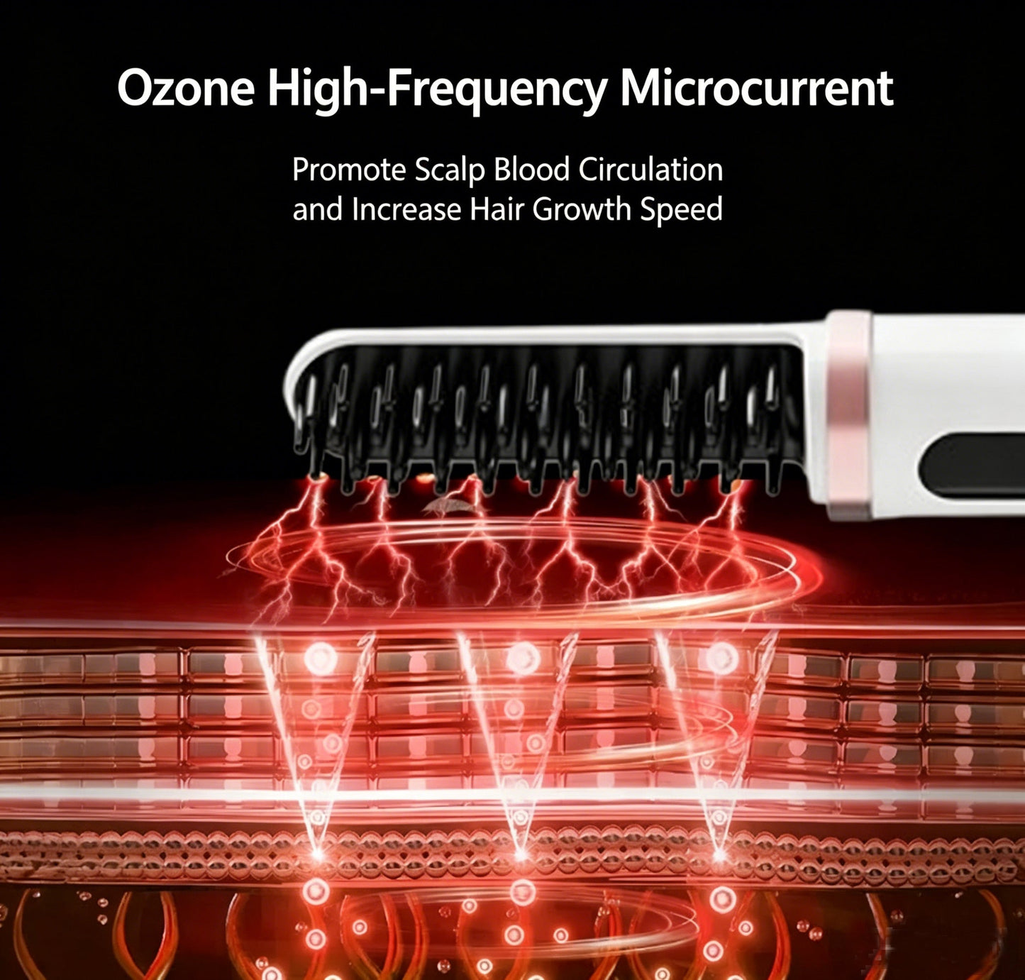 🔥 Limited-Time Sale – Up to 50% OFF⏳ Electric Current Scalp Care And Hair Strengthening Comb✨