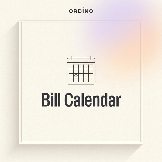 Ordino Bill Calendar cover