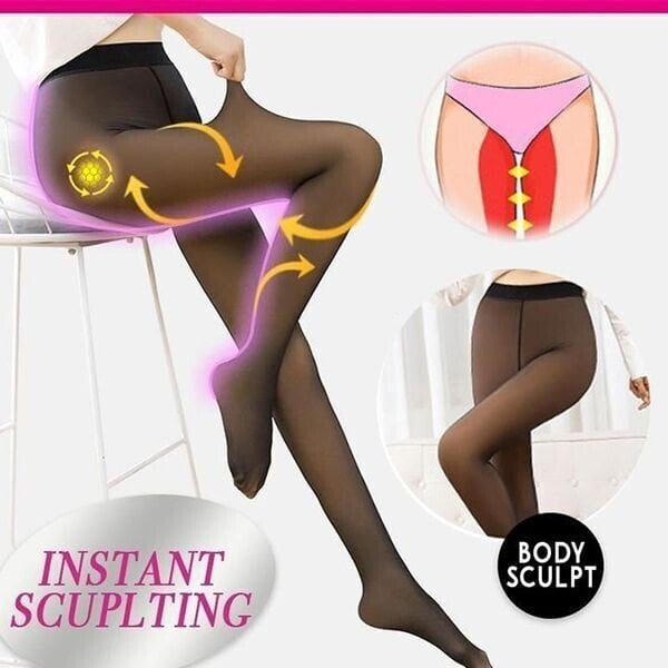 🔥Flash Sale 50% OFF!!⚡20K+ SOLD! 🏆❄️Flawless Legs Fake Translucent Warm Plush Lined Elastic Tights