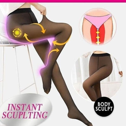 🔥Flash Sale 50% OFF!!⚡20K+ SOLD! 🏆❄️Flawless Legs Fake Translucent Warm Plush Lined Elastic Tights