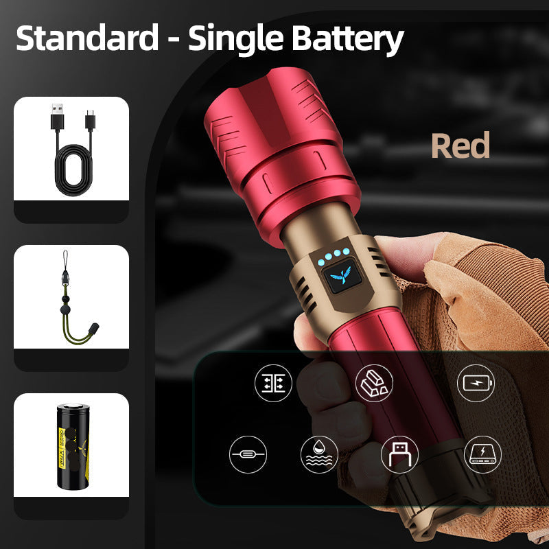 🔥Most Recommended🔥SKYFIRE 1097 flashlight strong light ultra bright outdoor camping home long-range portable ultra long endurance lighting