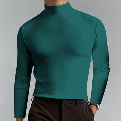 👕 60% OFF NOW! 🔥 Men's High Neck Slim Fit T-Shirt - Stretchy & Breathable for Gym or Casual, Modern Style & Comfort 🏃‍♂️📦