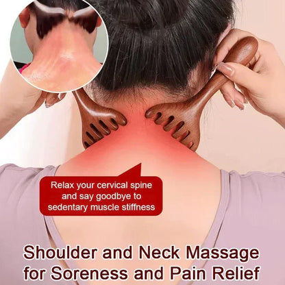 💥Best Selling Items 50% Off - Natural Stone Massage Set: Scraper Board, Finger Clamps, and Egg-Shaped Massager