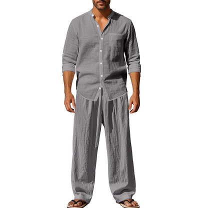 ⏳Time-limited Special⏰Men's Casual Breathable Shirt and Pants Set