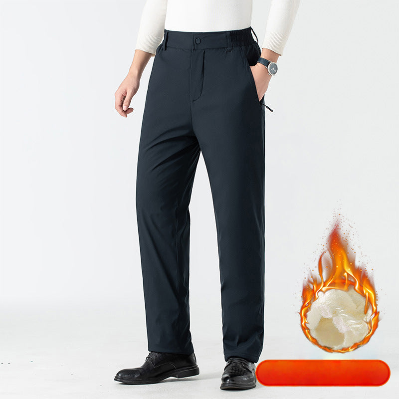 ✨ Men’s Cozy Fleece-Lined Thermal Pants with Graphene Knee Pads — Warm, Lightweight & Weather-Resistant