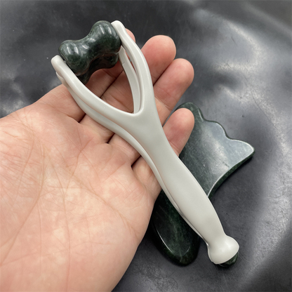 💥Best Selling Items 50% Off - Natural Stone Massage Set: Scraper Board, Finger Clamps, and Egg-Shaped Massager