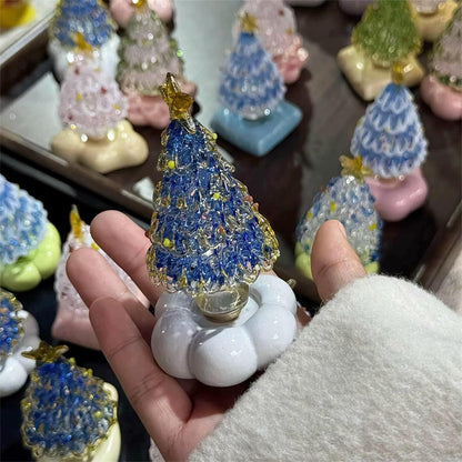 🎄Special Gift💥Christmas Hot Sale 55% OFF🎅Handmade Glass Rotatable Christmas Tree Ornaments