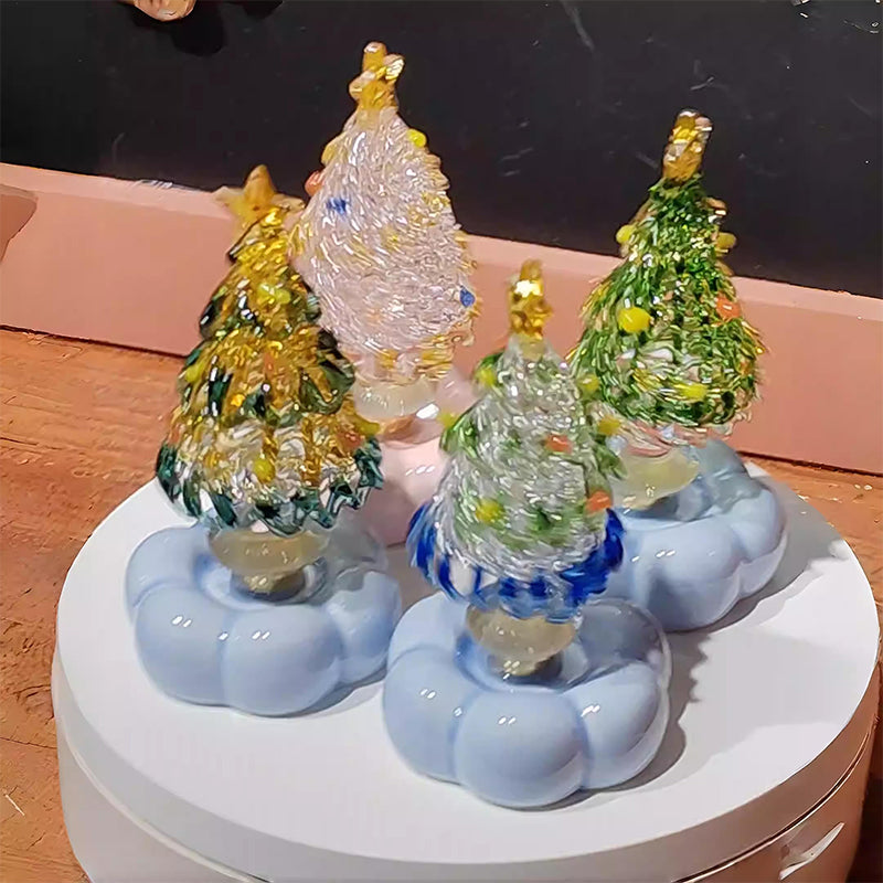 🎄Special Gift💥Christmas Hot Sale 55% OFF🎅Handmade Glass Rotatable Christmas Tree Ornaments