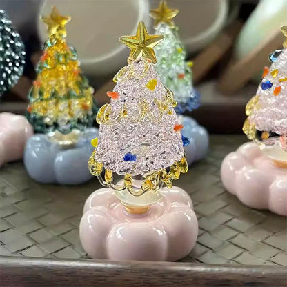 🎄Special Gift💥Christmas Hot Sale 55% OFF🎅Handmade Glass Rotatable Christmas Tree Ornaments