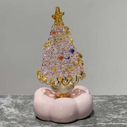 🎄Special Gift💥Christmas Hot Sale 55% OFF🎅Handmade Glass Rotatable Christmas Tree Ornaments