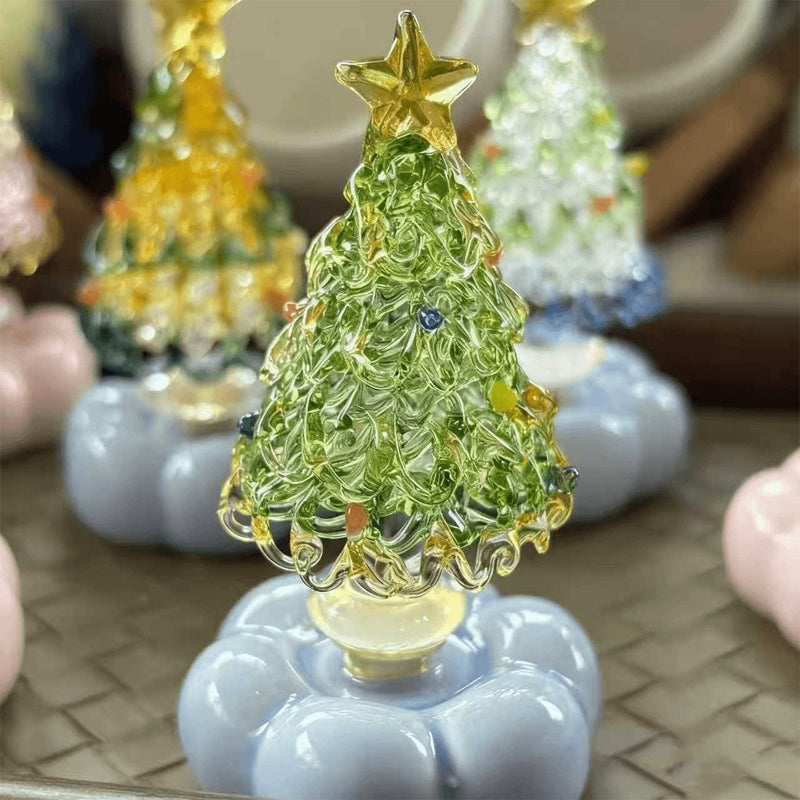 🎄Special Gift💥Christmas Hot Sale 55% OFF🎅Handmade Glass Rotatable Christmas Tree Ornaments