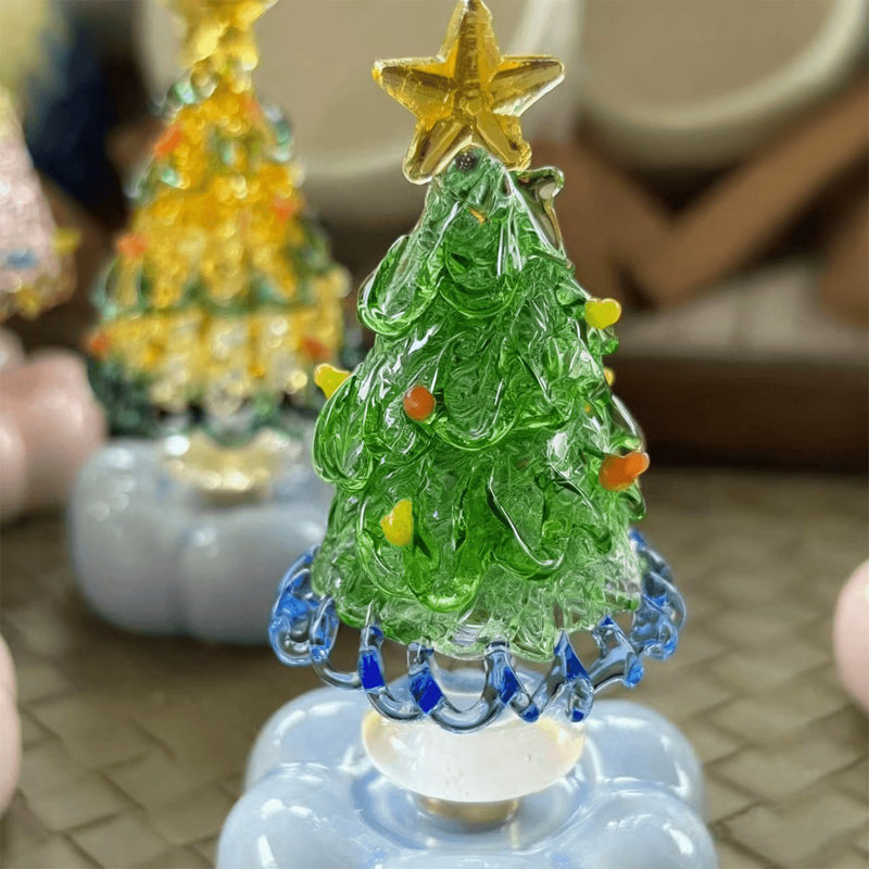 🎄Special Gift💥Christmas Hot Sale 55% OFF🎅Handmade Glass Rotatable Christmas Tree Ornaments