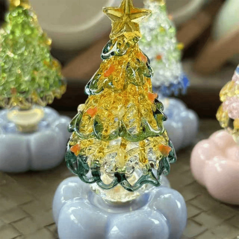 🎄Special Gift💥Christmas Hot Sale 55% OFF🎅Handmade Glass Rotatable Christmas Tree Ornaments