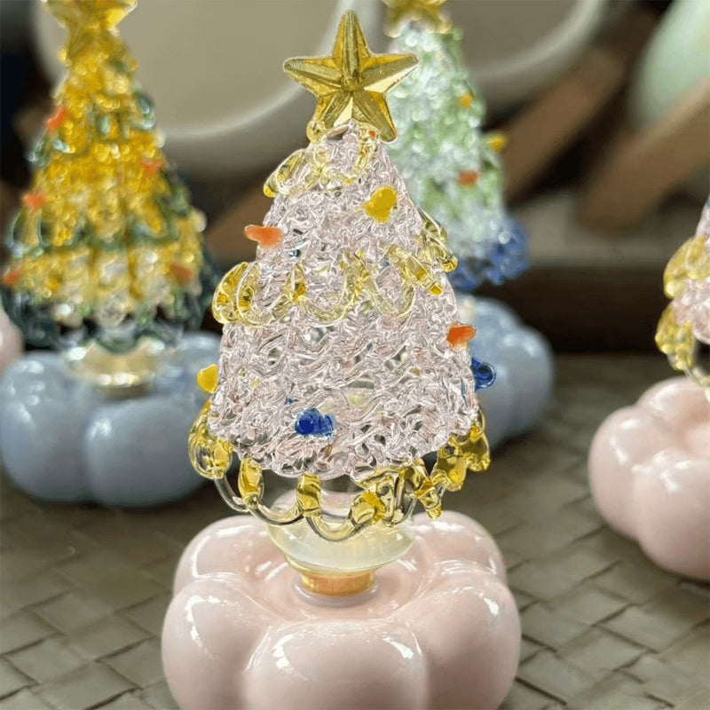 🎄Special Gift💥Christmas Hot Sale 55% OFF🎅Handmade Glass Rotatable Christmas Tree Ornaments
