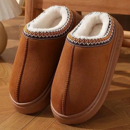 Women’s Plush-Lined Thick Sole House Slippers