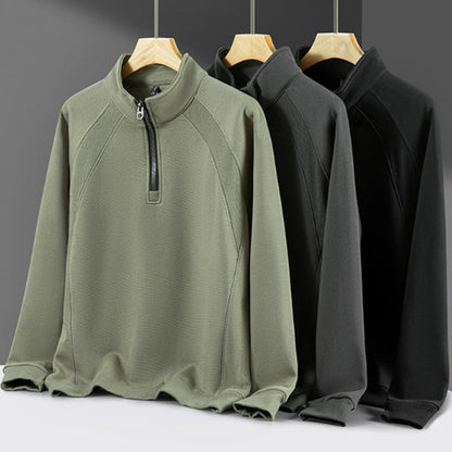 🔥 Men’s Plus-Size Quarter-Zip Pullover Sweatshirt — Thick, Warm & Built for Comfort | NOW 55% OFF!