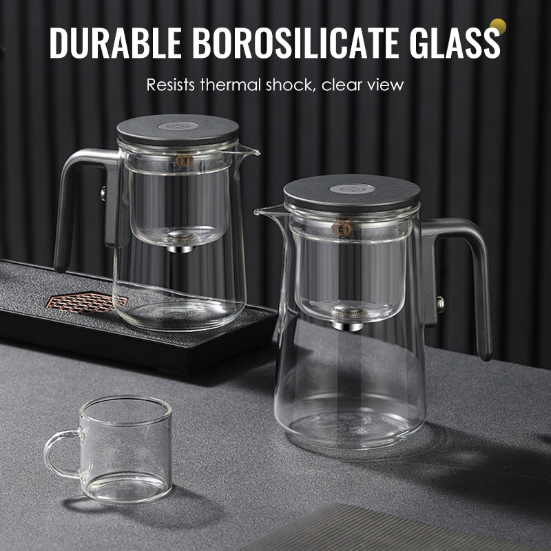 ✨ Elegant Magnetic Release Glass Teapot – Precision Brewing Made Effortless