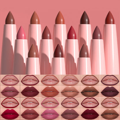 🔥Hot Sale Deals- 12-Color Matte Lipstick & Lip Liner Set (Wood-Cased)– Create Perfectly Defined Lips For Every Look ✨