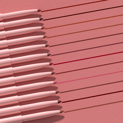 🔥Hot Sale Deals- 12-Color Matte Lipstick & Lip Liner Set (Wood-Cased)– Create Perfectly Defined Lips For Every Look ✨