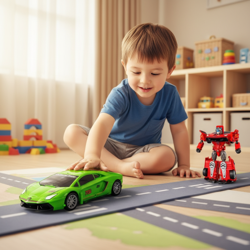 🤖Children's favourite🚗Collision Transform Toy Car for Kids