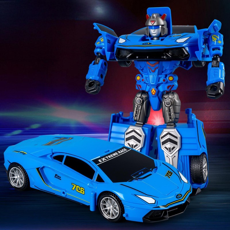 🤖Children's favourite🚗Collision Transform Toy Car for Kids