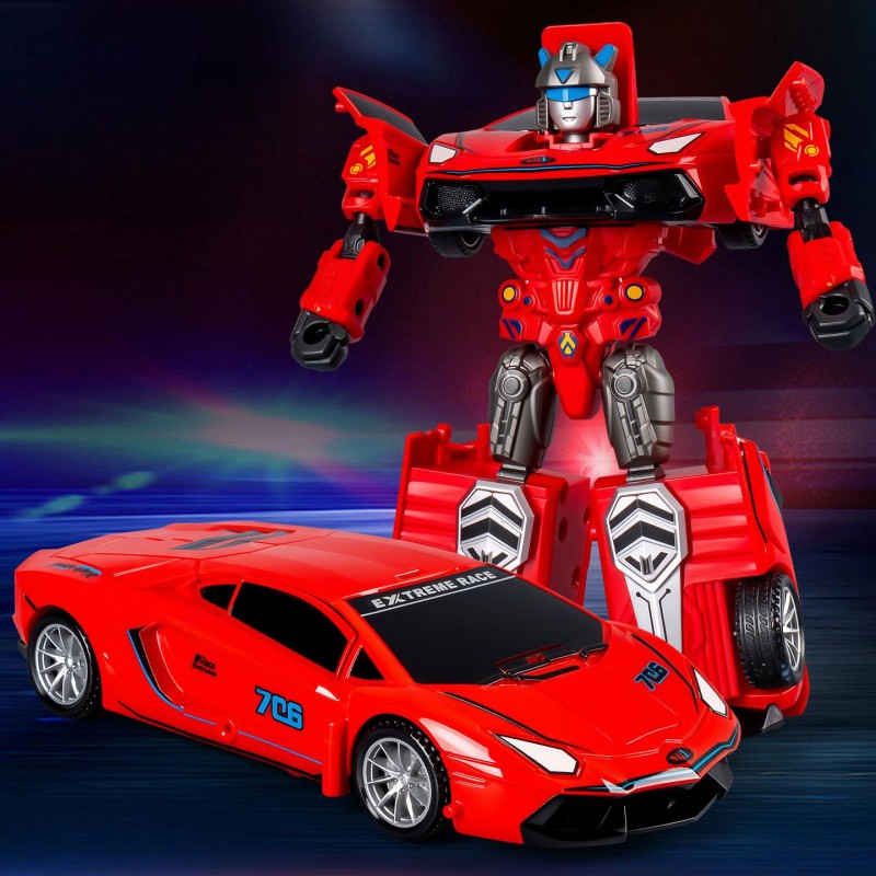 🤖Children's favourite🚗Collision Transform Toy Car for Kids