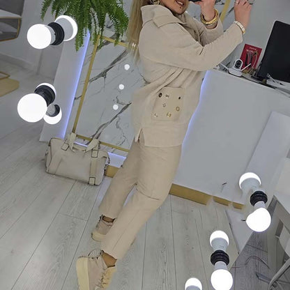 Women's elegant lapel loungewear set 🚛Free Shipping