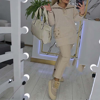 Women's elegant lapel loungewear set 🚛Free Shipping