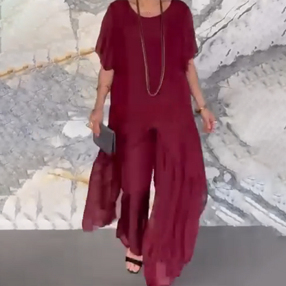💃 Effortless Style, Zero Fuss – Women's Irregular Top & Loose Pants Set ✨