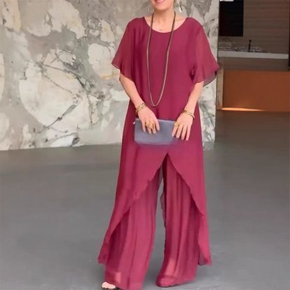 💃 Effortless Style, Zero Fuss – Women's Irregular Top & Loose Pants Set ✨